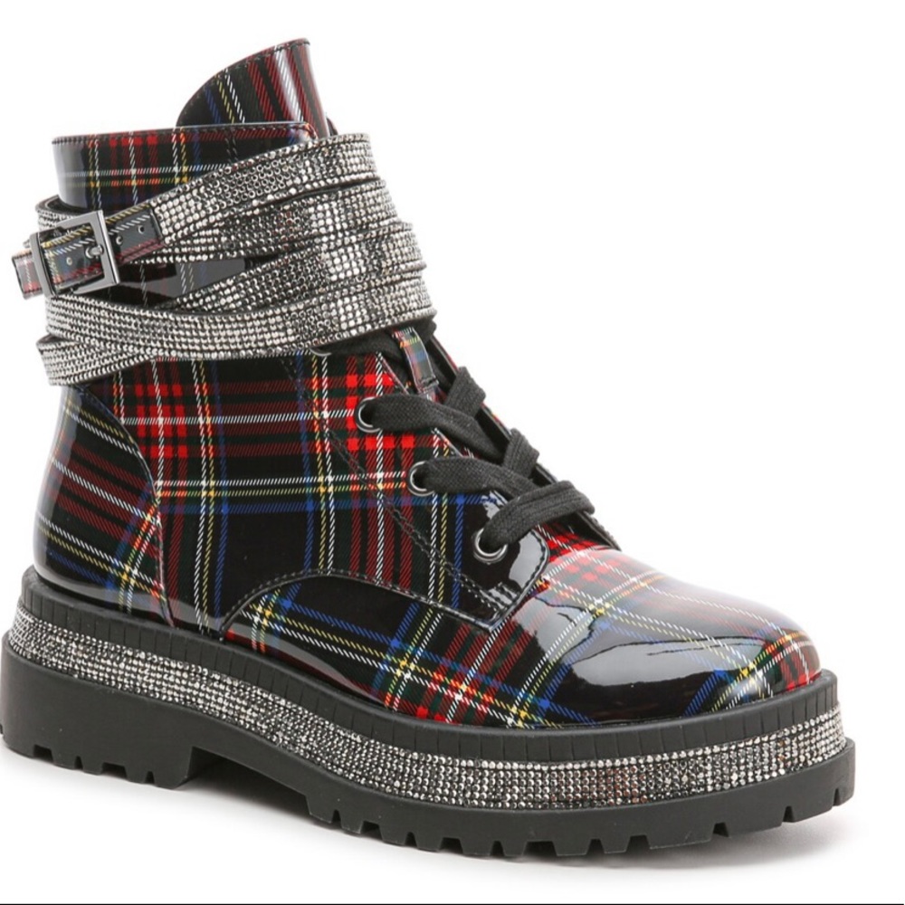 Jessica Simpson plaid boots